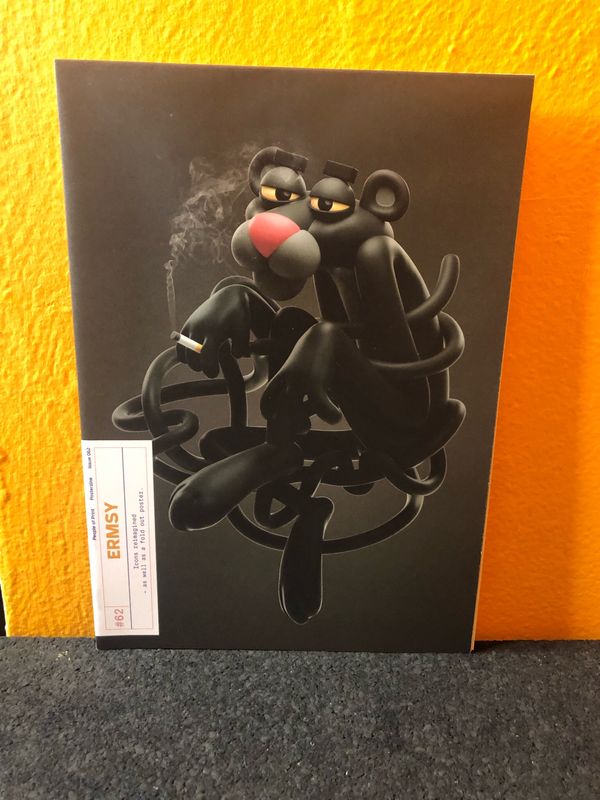 Ermsy Icons Reimagined Black Pink Panther Print