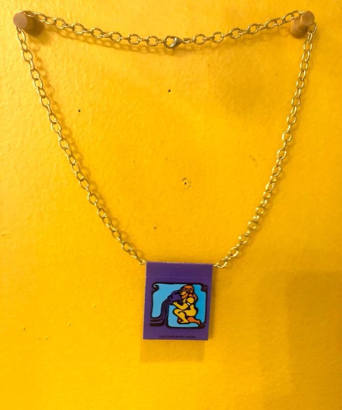 Vintage Aquarius Matchbook Cover Necklace