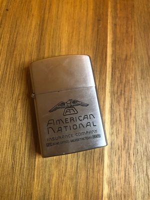 American National Insurance Company Vulcan Thin Line Flip Top Lighter