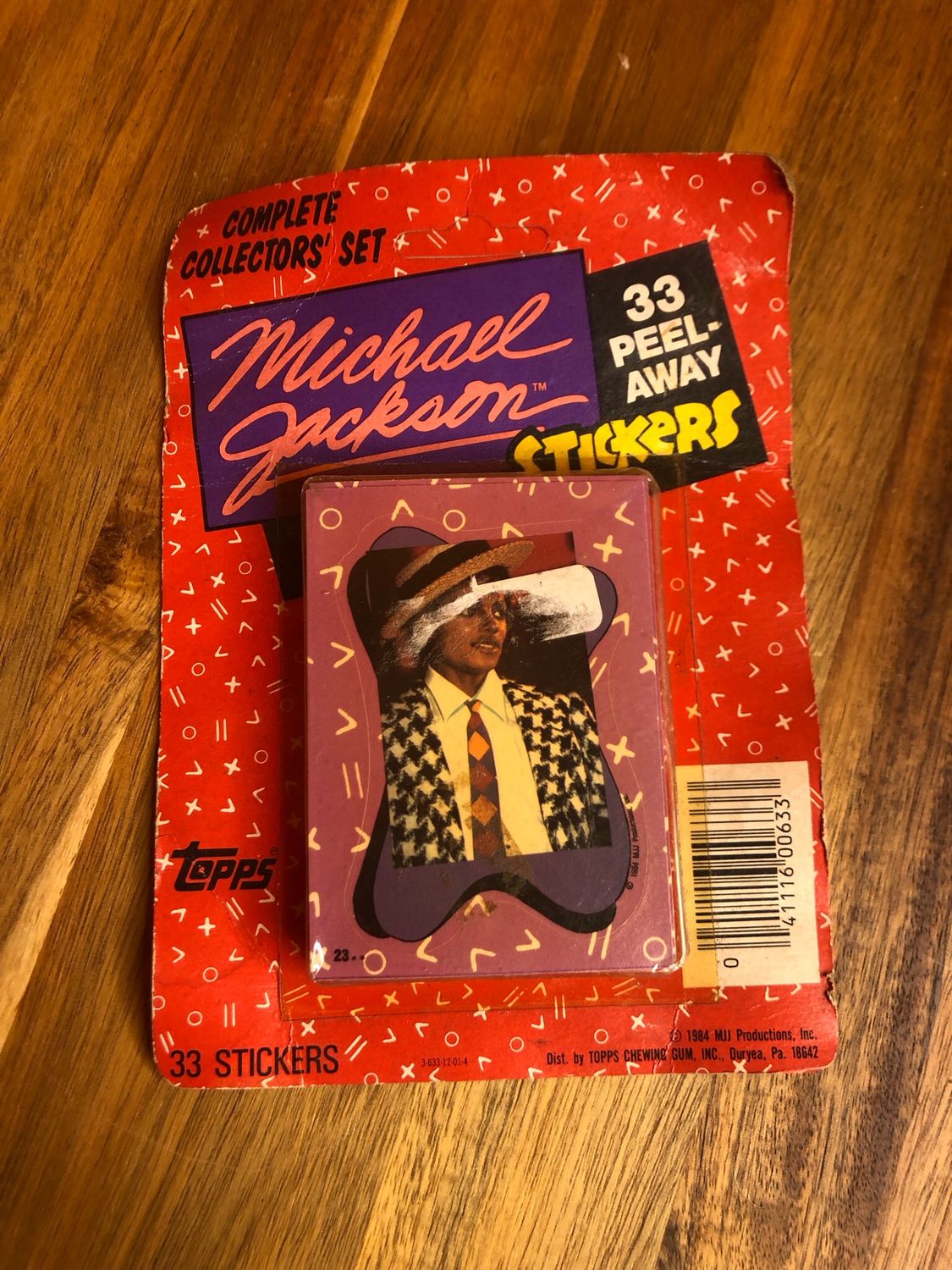 1984 Topps Chewing Gum Michael Jackson Sticker Pack