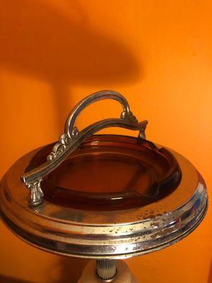 Antique Hotel Lobby Light Up Standing Ashtray