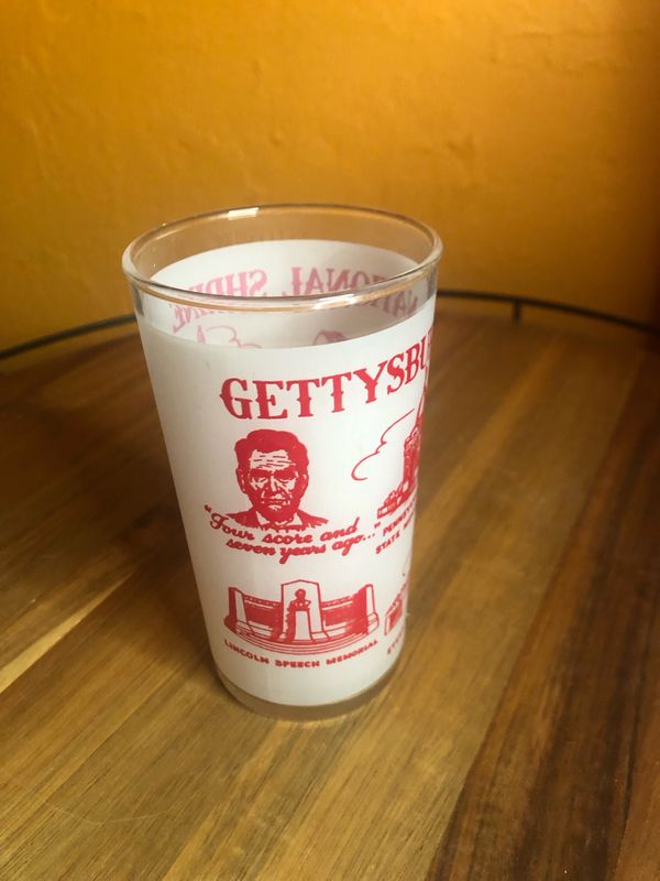 Gettysburg National Shrine Souvenir Tumbler Glass