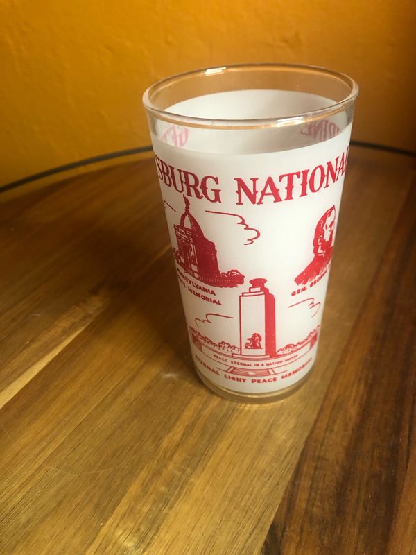 Gettysburg National Shrine Souvenir Tumbler Glass