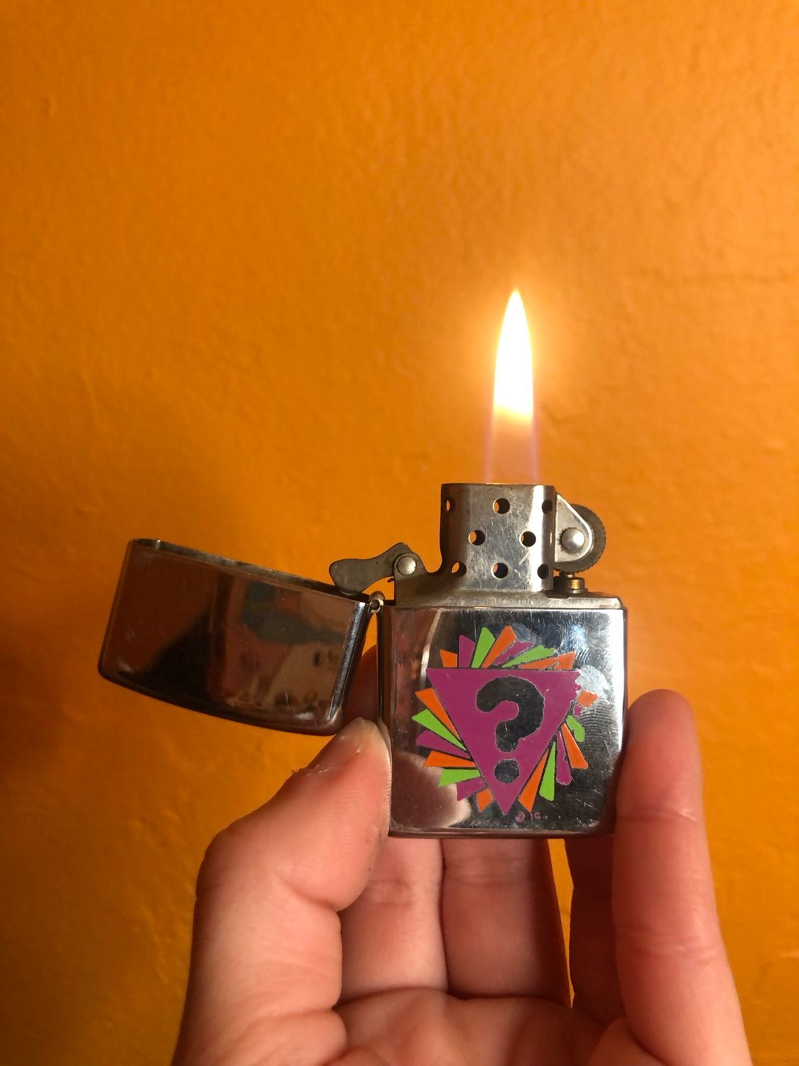 1997 The Riddler Mirrored Zippo Lighter