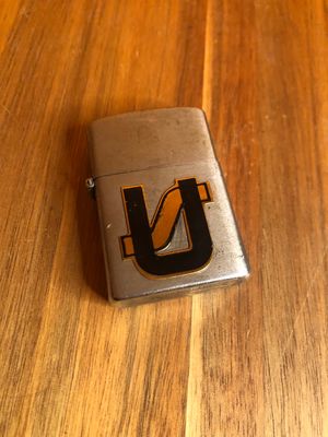 U Logo Varsity Letters Windproof Flip Top Lighter
