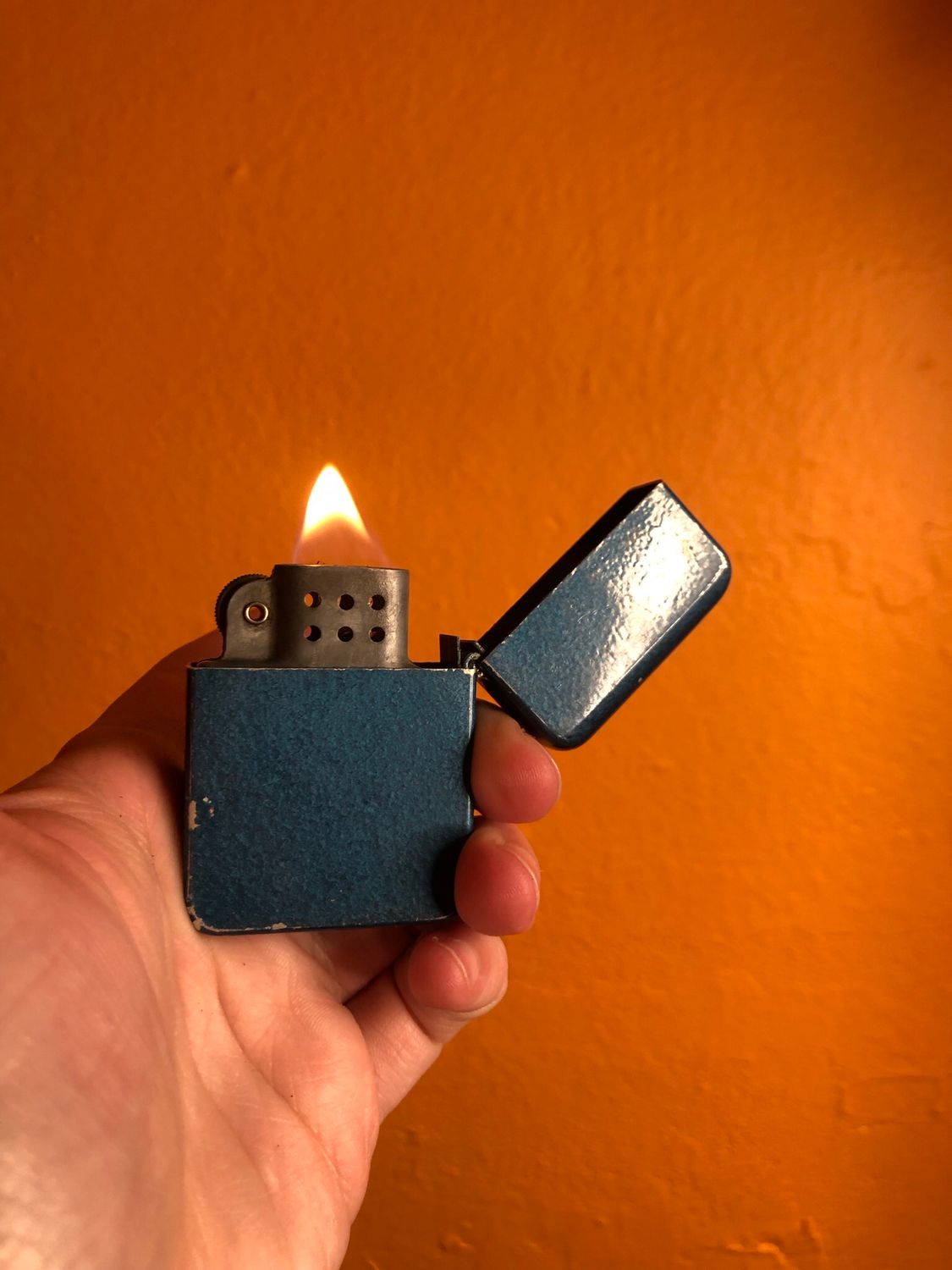 Blue Hammerstruck Flip Top Lighter