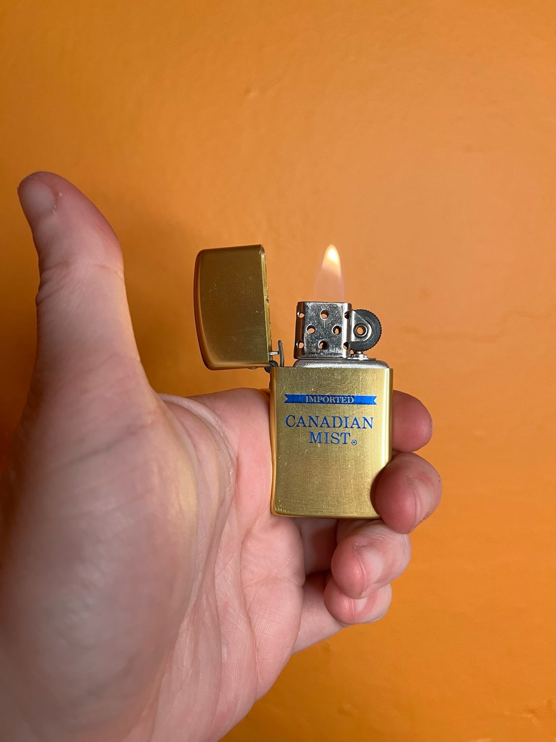 Imported Canadian Mist Park Flip Top Lighter