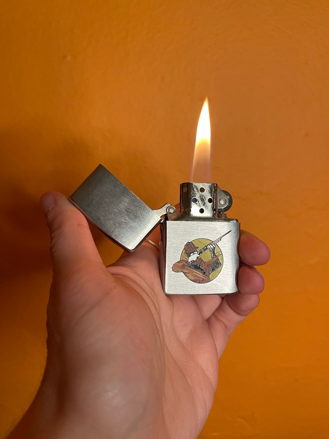 1994 Scratched Huntsman Zippo Lighter