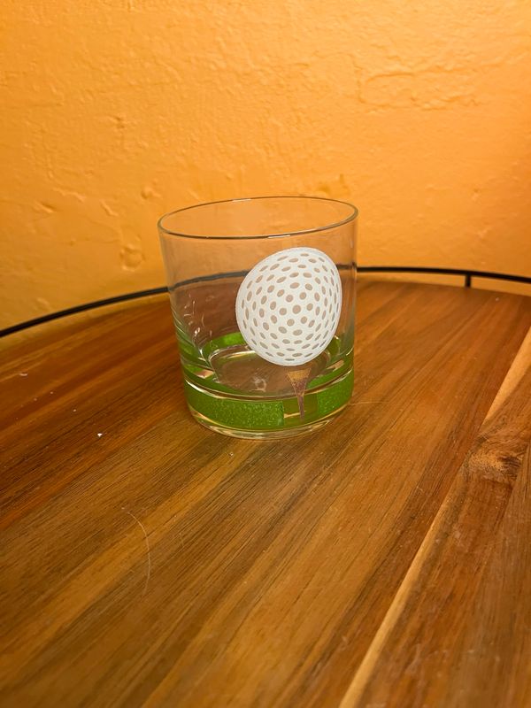 Golf Ball Tee’d Up Whiskey Glass