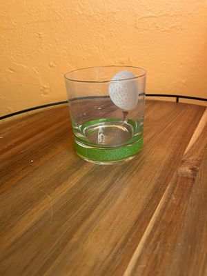 Golf Ball Tee’d Up Whiskey Glass