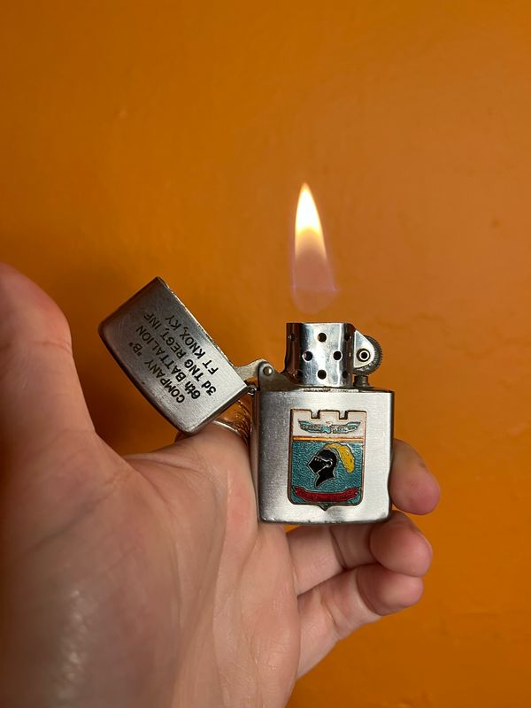 Company B 6th Battalion 3rd TNG REGT Infantry Fort Knox KY Vulcan Lighter