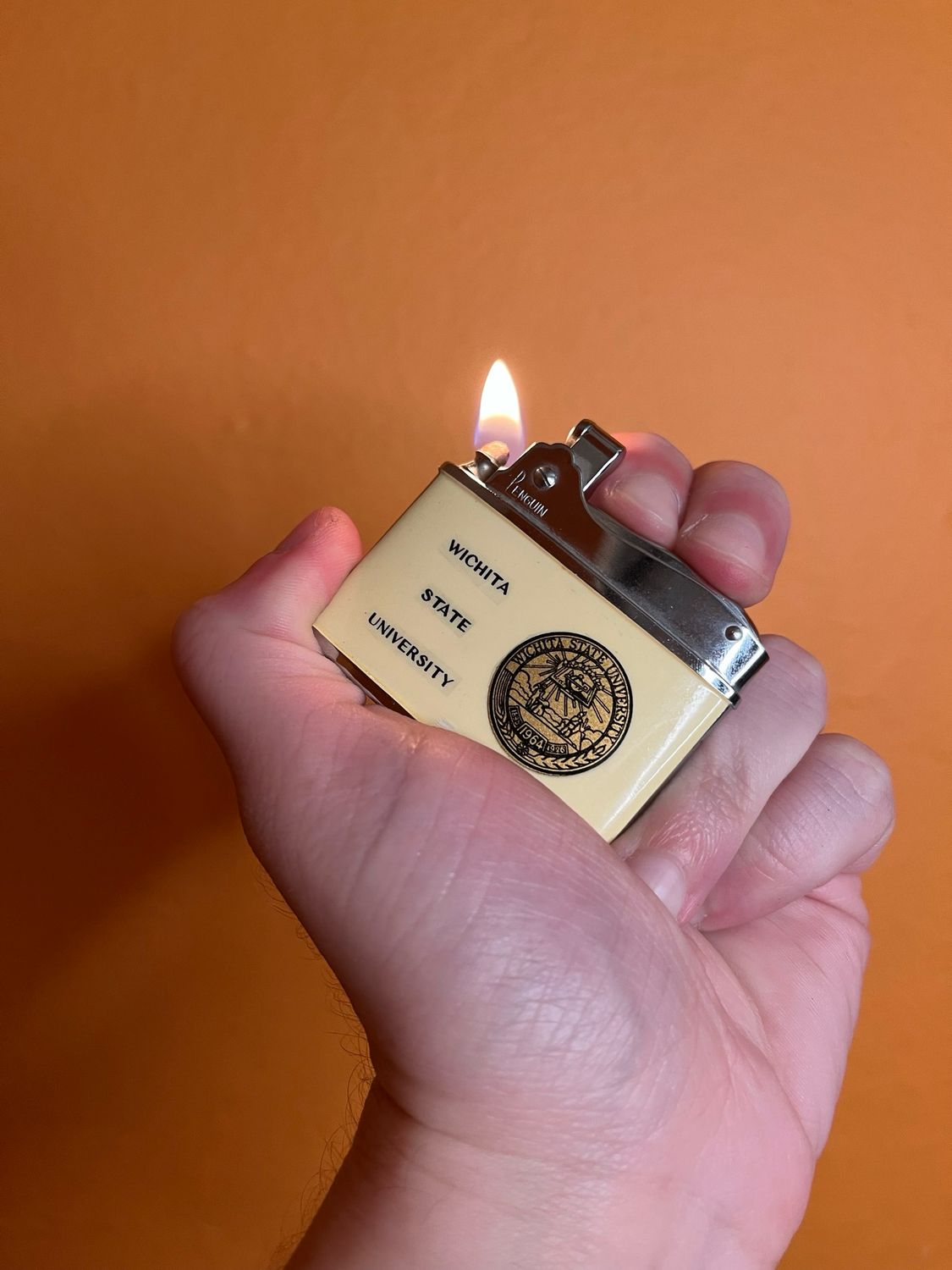 Wichita KS State University Penguin Flat Advert Lighter