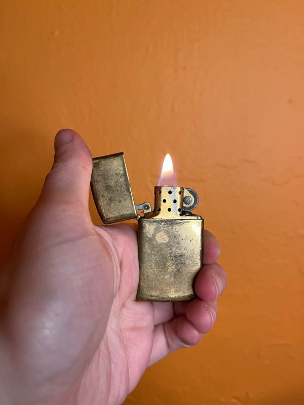 1996 Customized ‘Michael Love Tonya &amp; Vicky’ Golden Zippo Slim Lighter