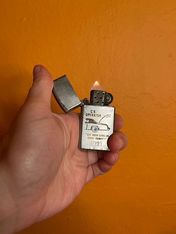 1976 Customized ‘Jerry’ CB Operator Got Your Ears On Good Zippo Slim Lighter