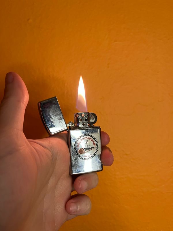 1978 USS Birmingham SSN695 Zippo Slim Lighter With Box
