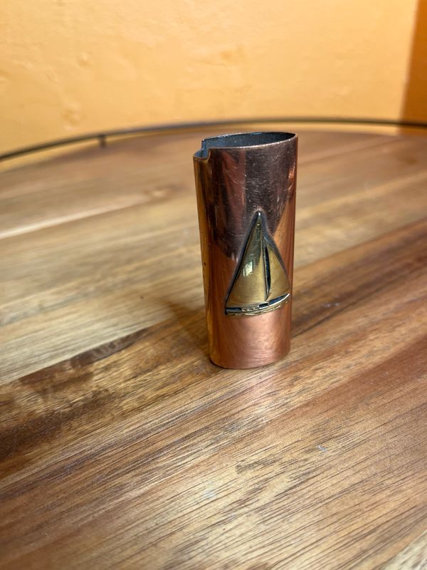 Copper Sailboat Lighter Cover