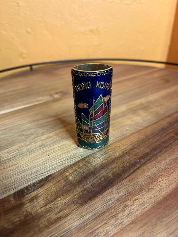 Cloisonné Hong Kong Souvenir Lighter Cover