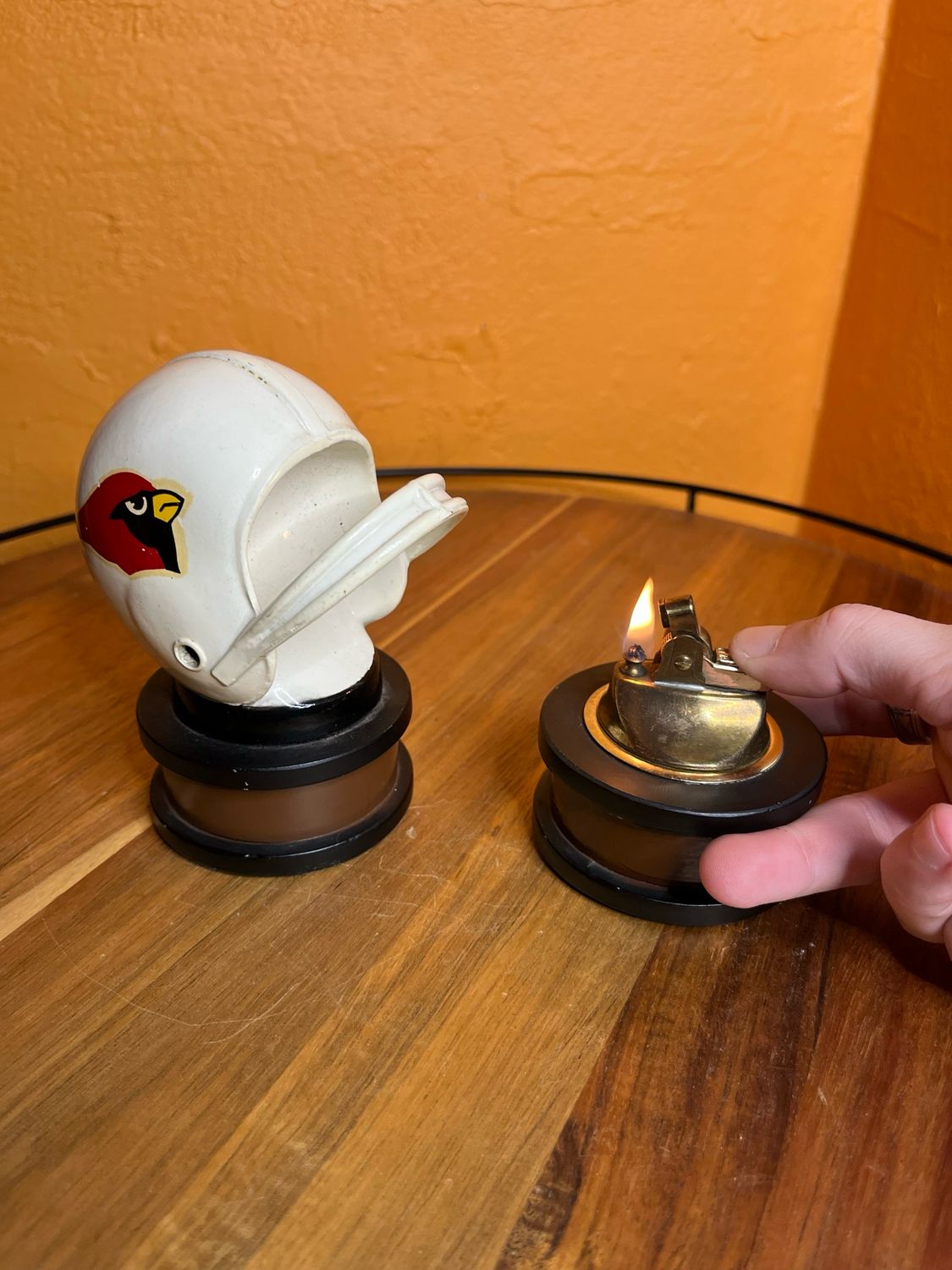 Arizona Cardinals Football Helmet Barrel Table Lighter