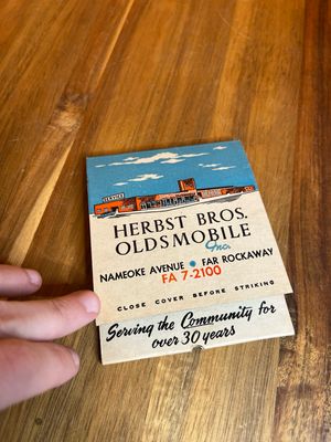 Herbst Bros Oldsmobile Jumbo Feature Matchbook