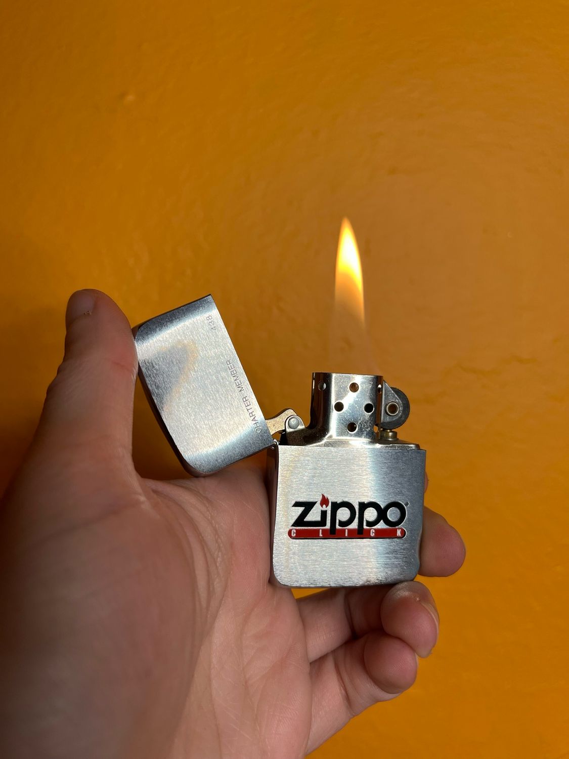 2002 Zippo Click Charter Member Numbered Lighter With Tin