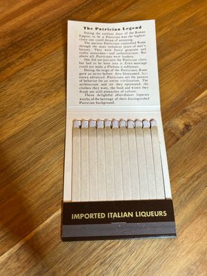 Patrician Italian Amaretto Jumbo Matchbook