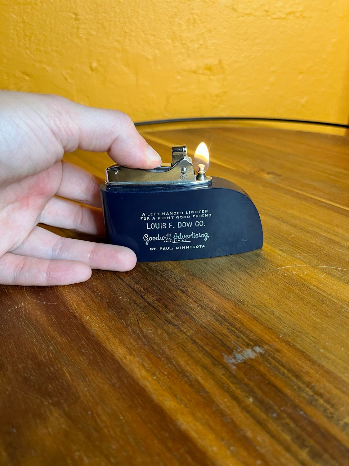 Goodwill Advertising Auto Line Penguin Left Handed Table Lighter