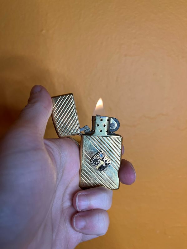 1991 USS Steelers Zippo Slim Lighter