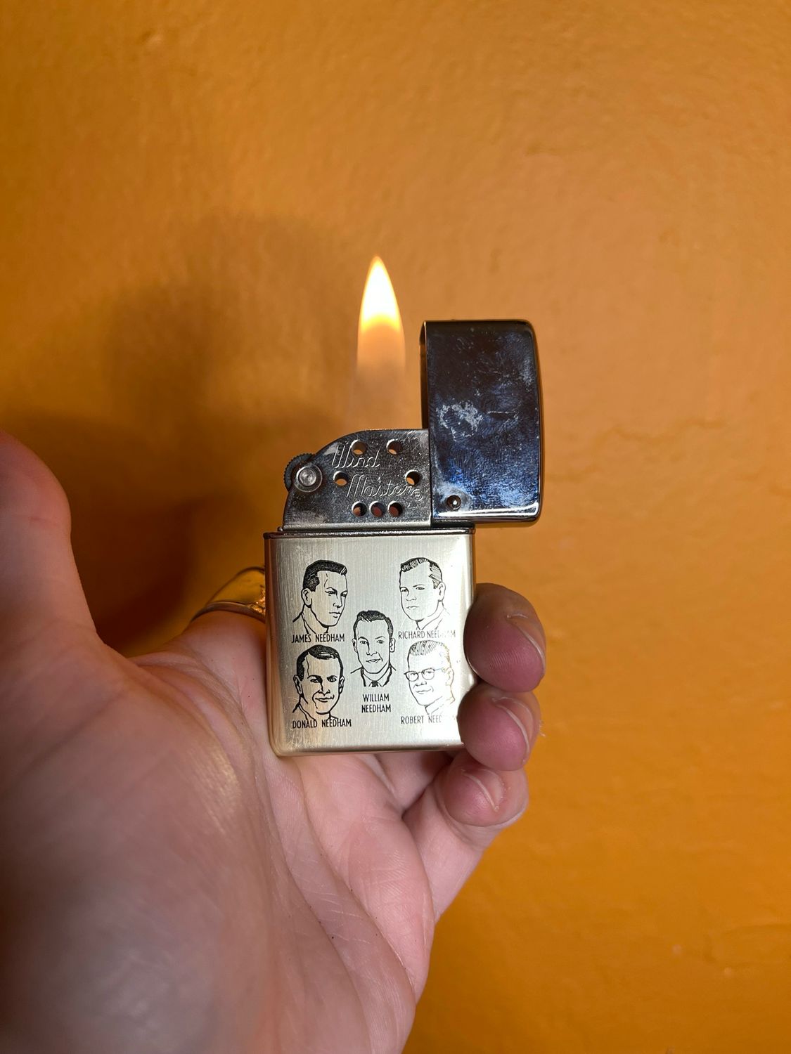 Needham Family Wind Master Flip Top Lighter