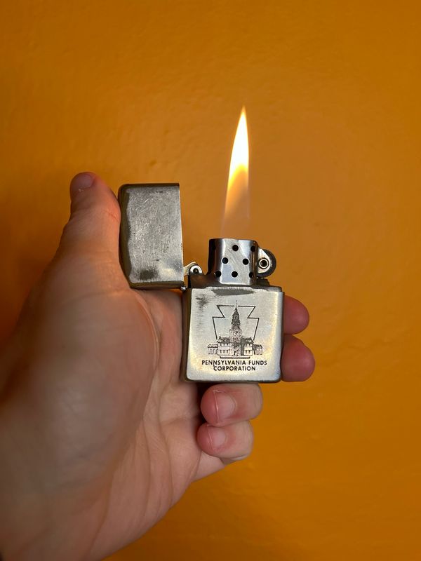 1950s Or 60s Pennsylvania Funds Corporation Zippo Lighter