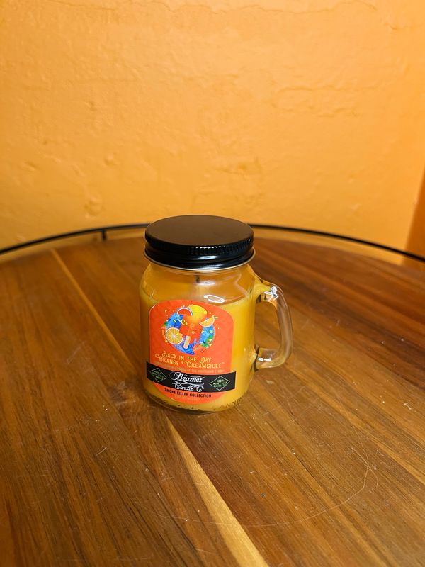 Back In The Day Orange Creamsicle Beamer Candle Co Smoke Killer Mini Jar