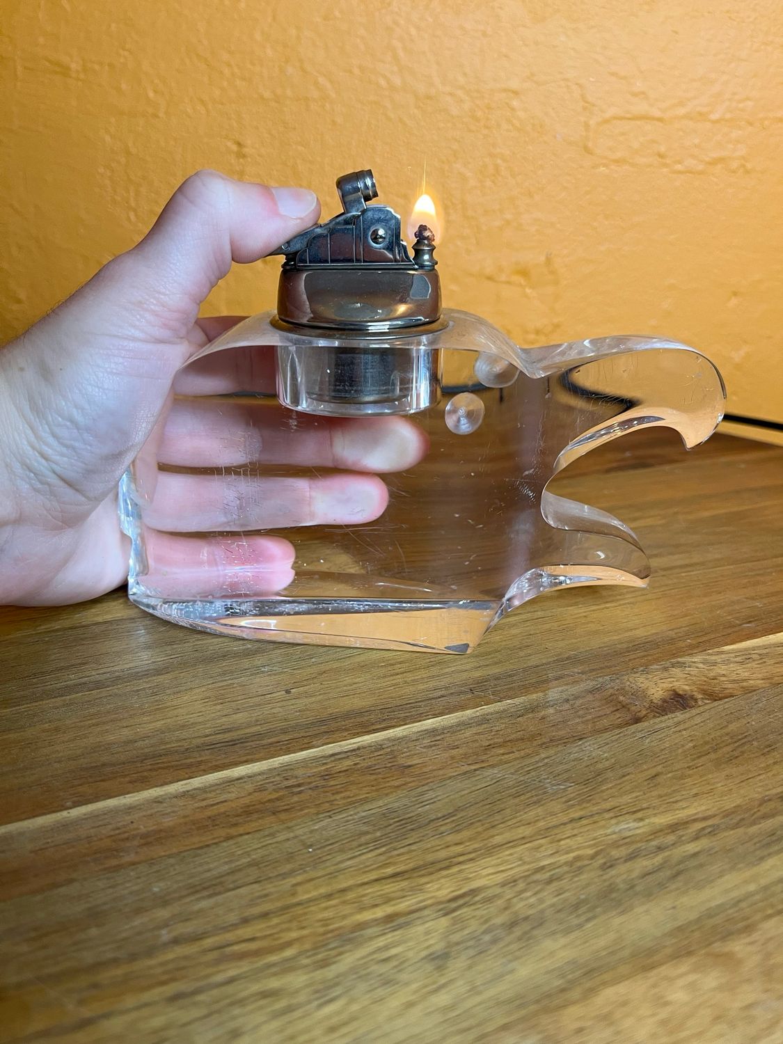 Eagle Head Tim S Crea By Team Guzzini Made In Italy Lucite Acrylic Table Lighter