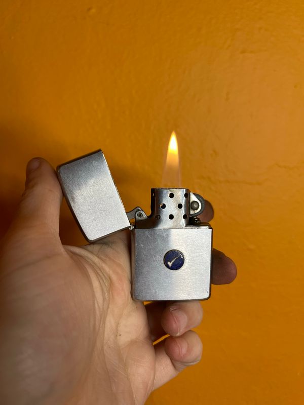 1966 Blue Check Zippo Lighter