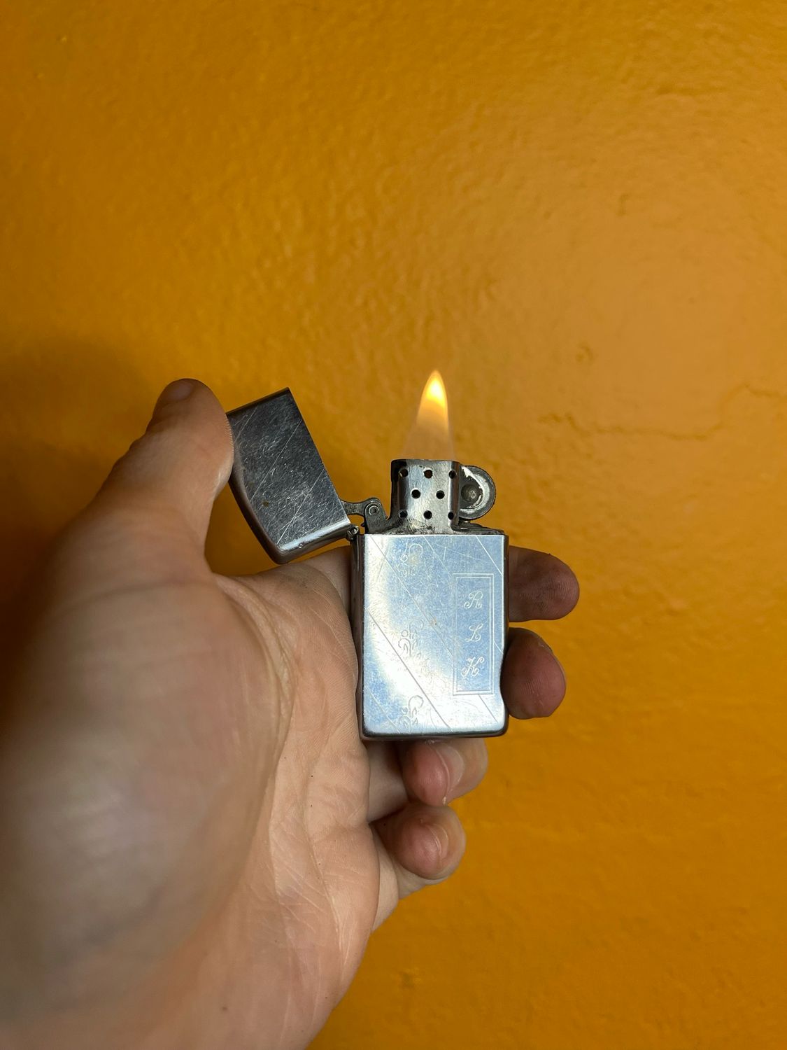 1985 Customized ‘RLK’ Zippo Slim Lighter