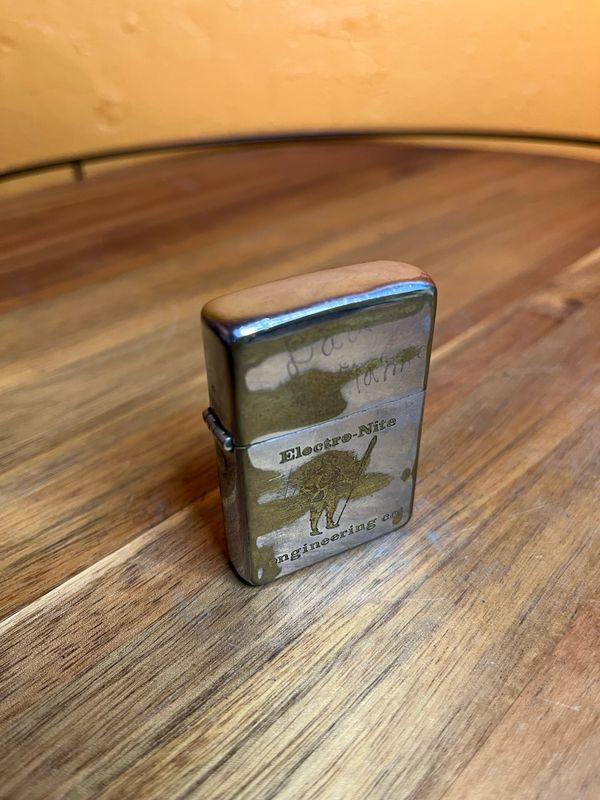 1960 Home Customized ‘Dad Williams’ Electro-nite Engineering Knight Zippo Lighter