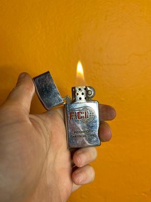 1976 Reichhold Chemicals Inc RCI Mirrored Zippo Slim Lighter