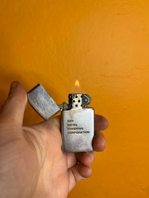 1971 Udylite Sel-Rex Parker Oxy Metal Finishing Co Zippo Slim Lighter