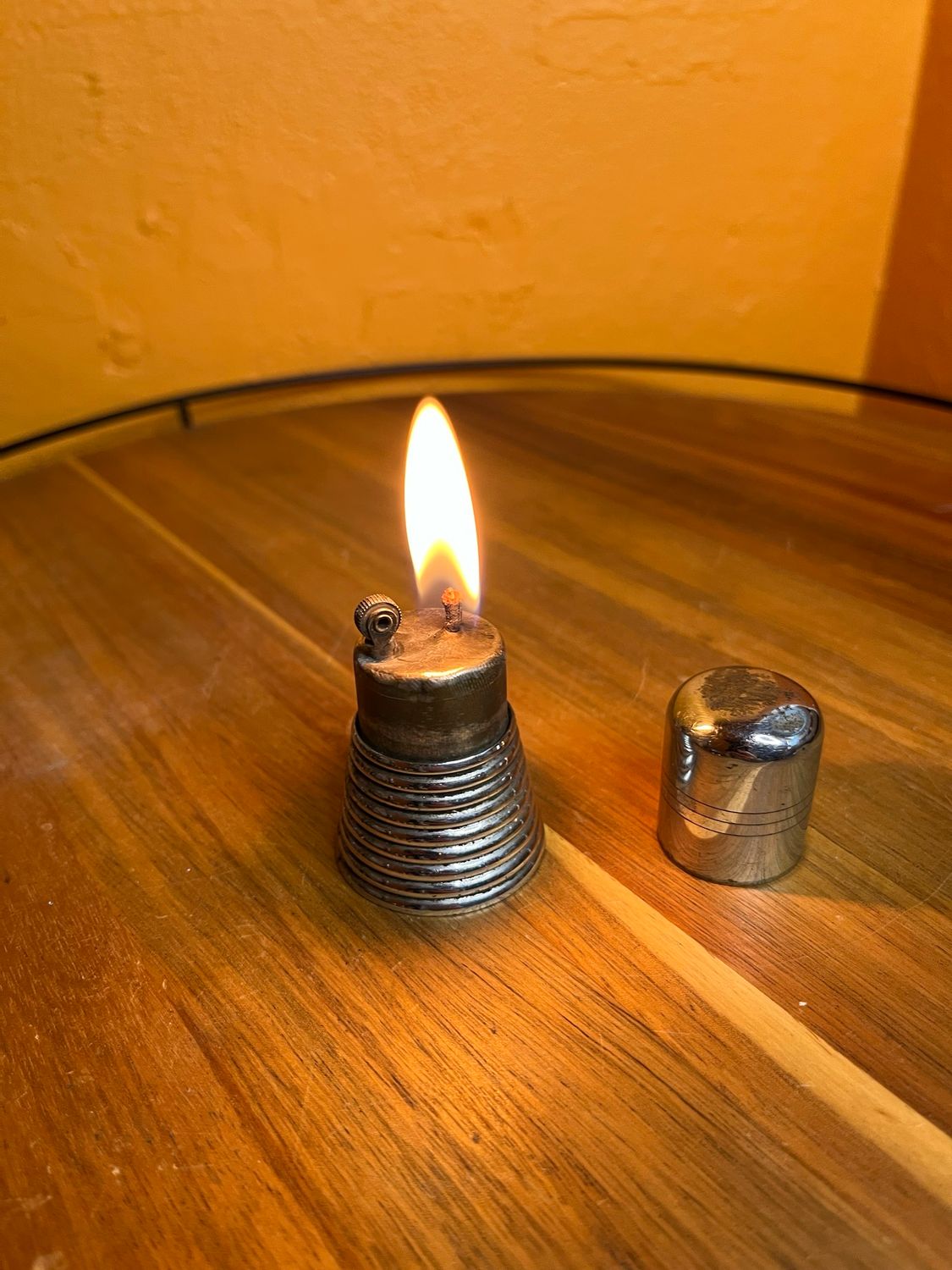 Handcrafted Imperial USA Ribbed Capped Table Lighter