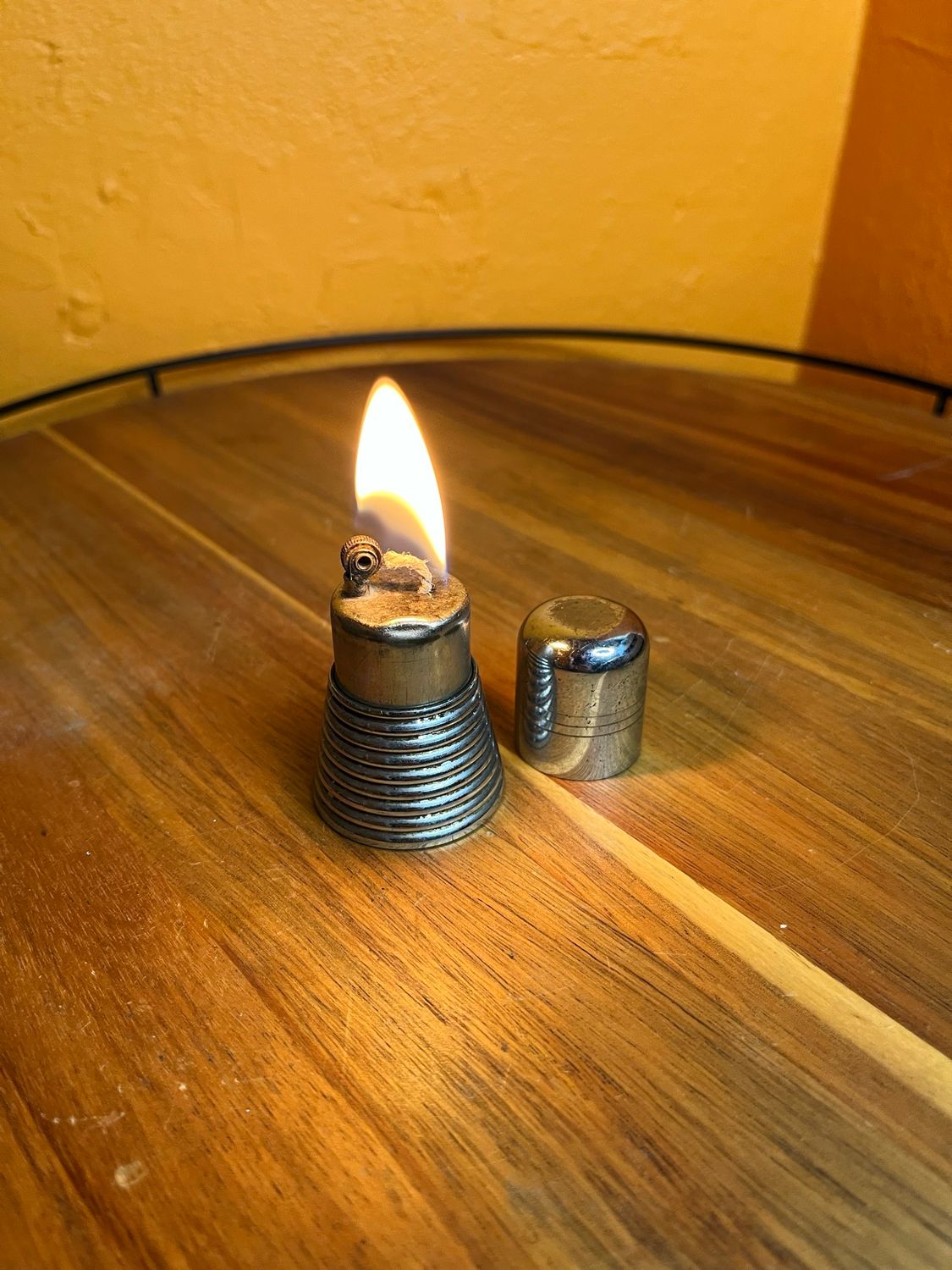 Kurtz Monument Co Rock Of Ages Washington PA Ribbed Capped Table Lighter