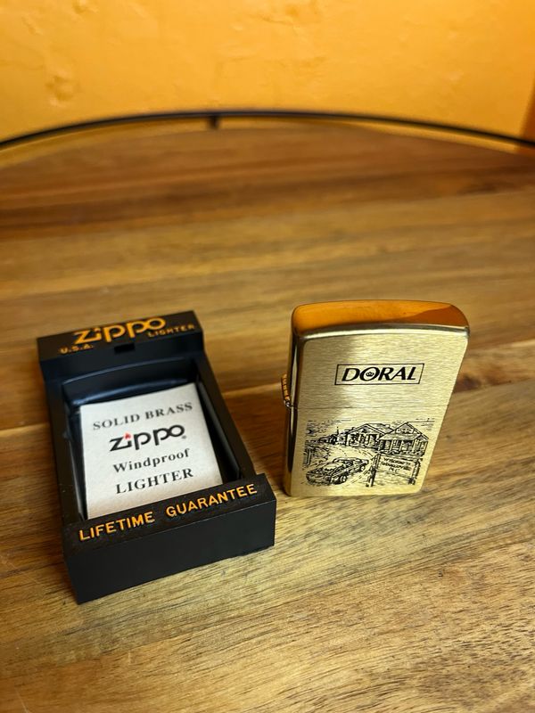 1996 Solid Brass Doral Sealed Unstruck Zippo Lighter