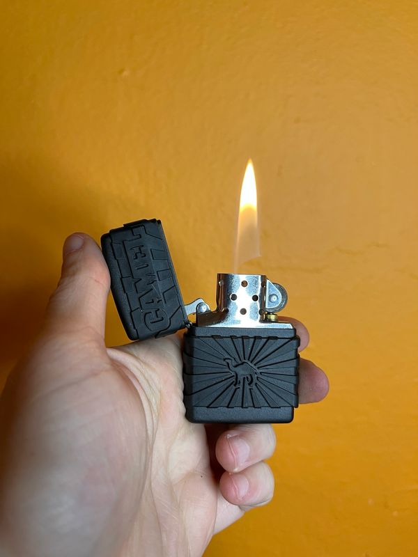 1998 Matte Black Raised Camel Zippo Lighter