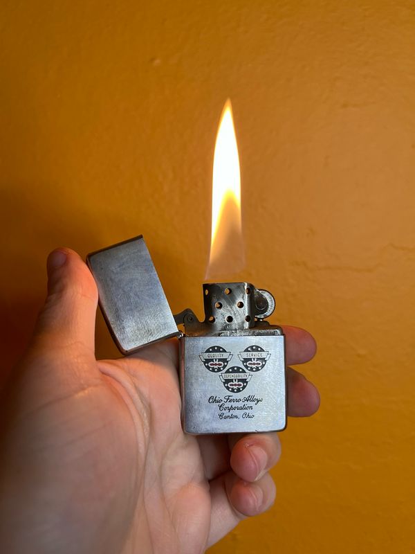 1981 Ohio Ferro Alloys Corporation Canton OH Zippo Lighter