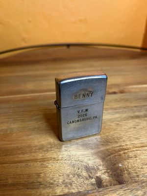 Early 1960s Customized ‘Benny’ VFW 2026 Canonsburg PA Zippo Lighter
