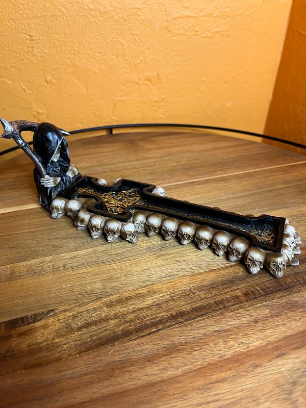 Grim Reaper Cross Incense Burner