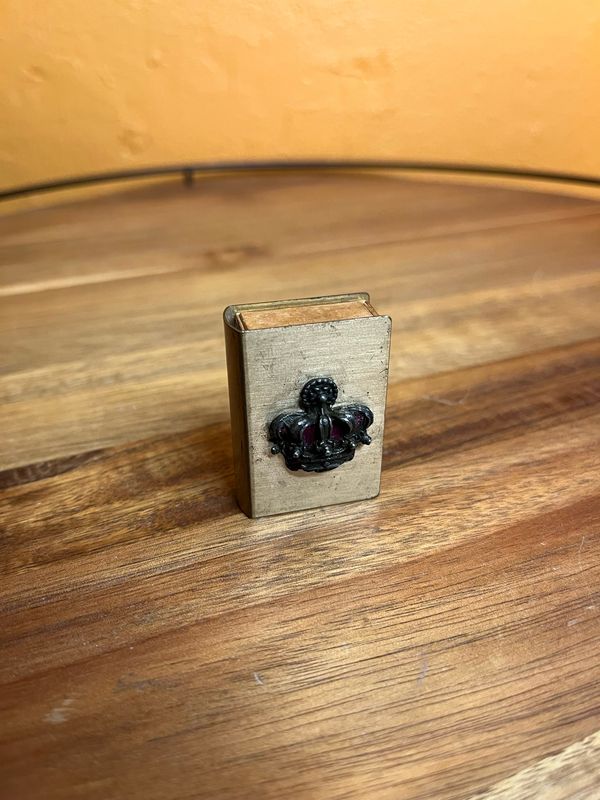 Royal Crown Gold Tone Matchbox Cover