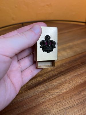 Royal Crown Gold Tone Matchbox Cover