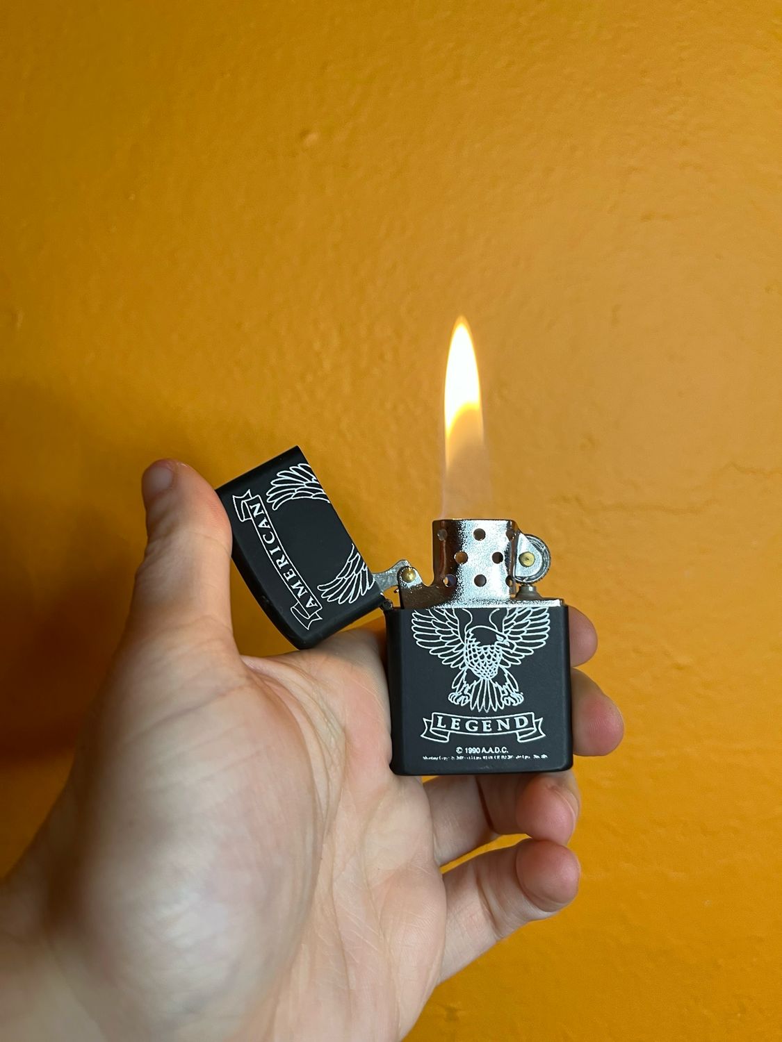 1990 American Legend Eagle Flip Top Lighter