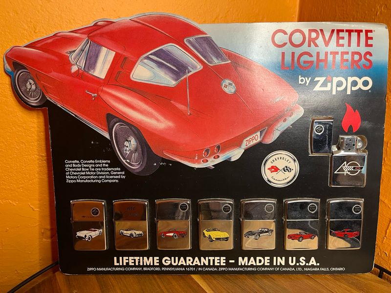 1993 Corvette Collection Sealed Unstruck Zippo Lighter