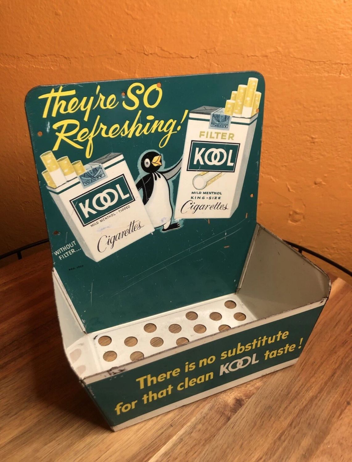 Kool Menthol Cigarettes Metal Display &amp; Holder