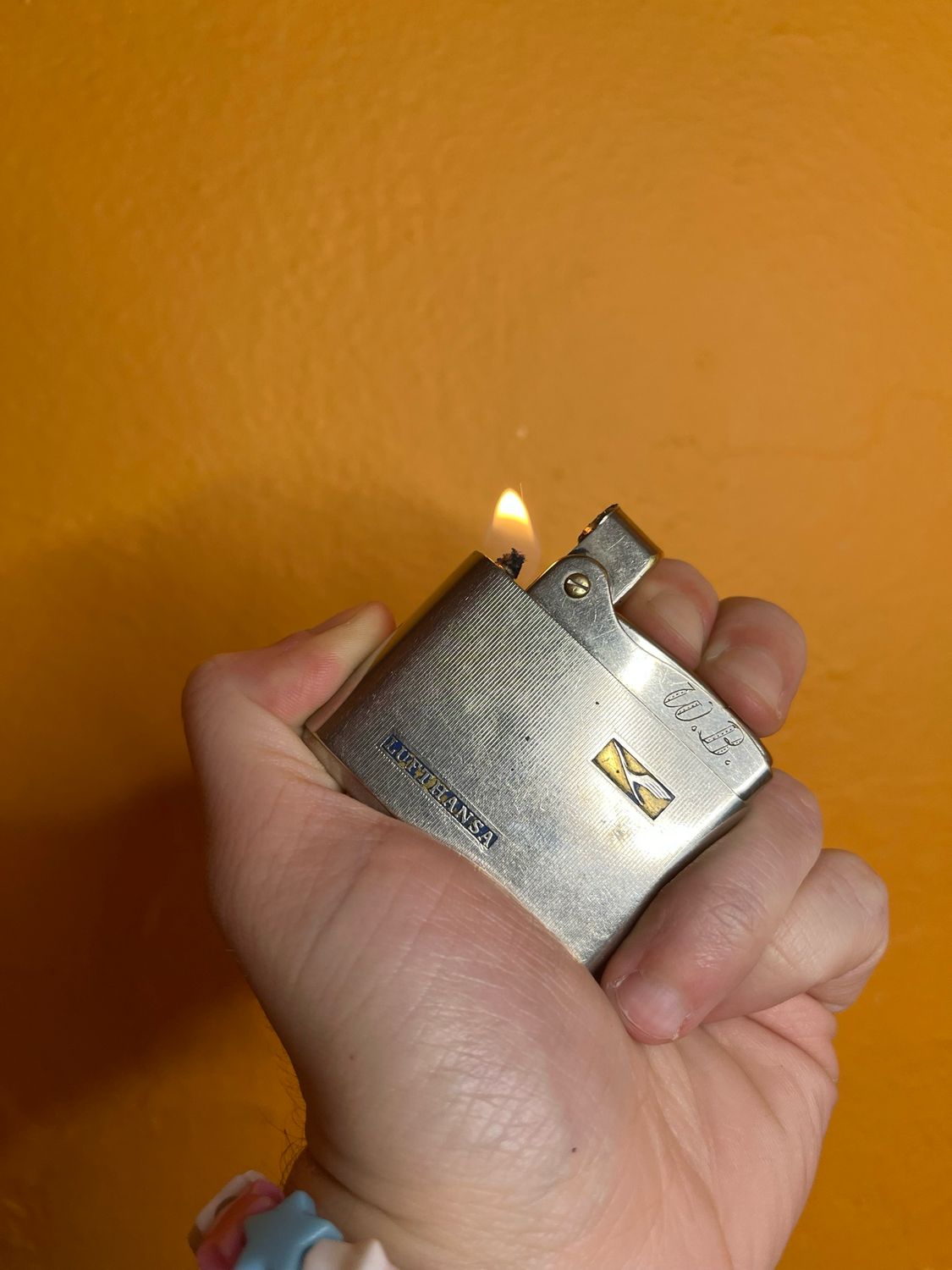 Customized ‘WB’ Lufthansa German Airline Rowenta Snip Flat Lighter