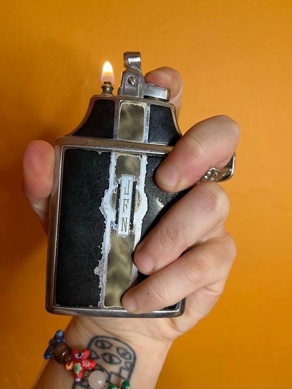 Customized ‘JFN’ Ronson Cigarette Case Lighter